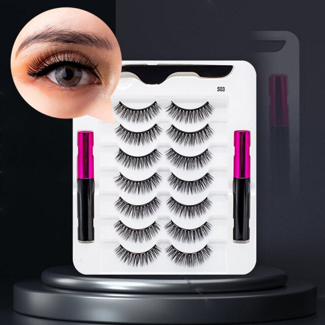 MagicLashes | Reusable Magnetic Eyelashes-7 Pair S-03-State of Style