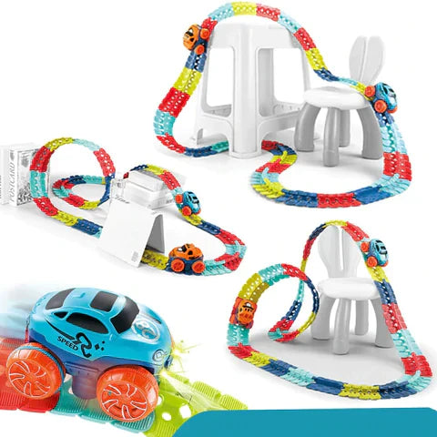 Magnetic Highway – Zoomigo-46 pieces + 2 cars-State of Style