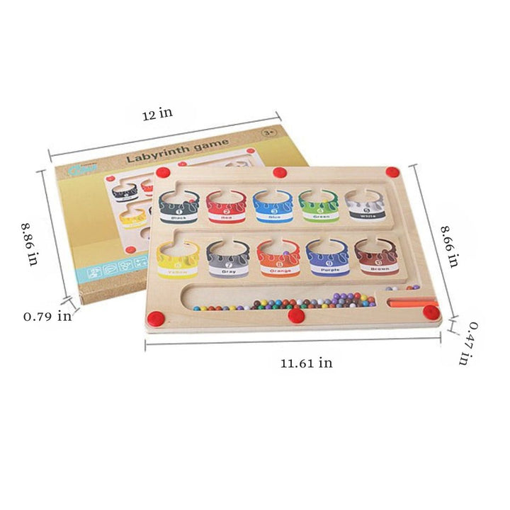 Magnetic Learning Maze for Colour and Number Recognition - MazeMagic-State of Style