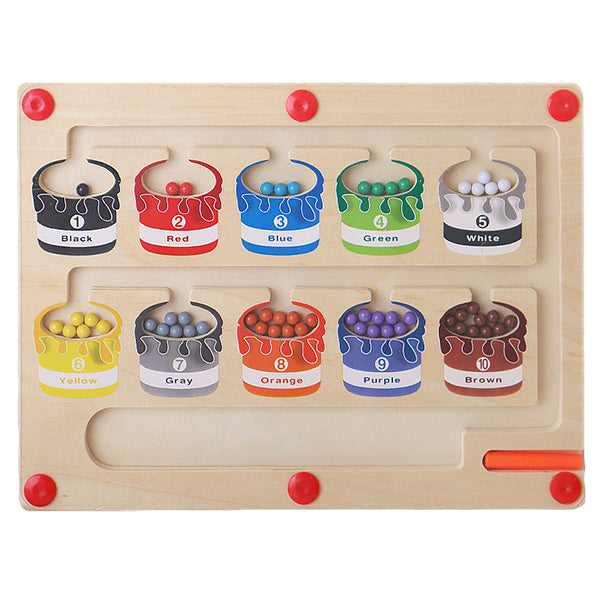 Magnetic Learning Maze for Colour and Number Recognition - MazeMagic-State of Style