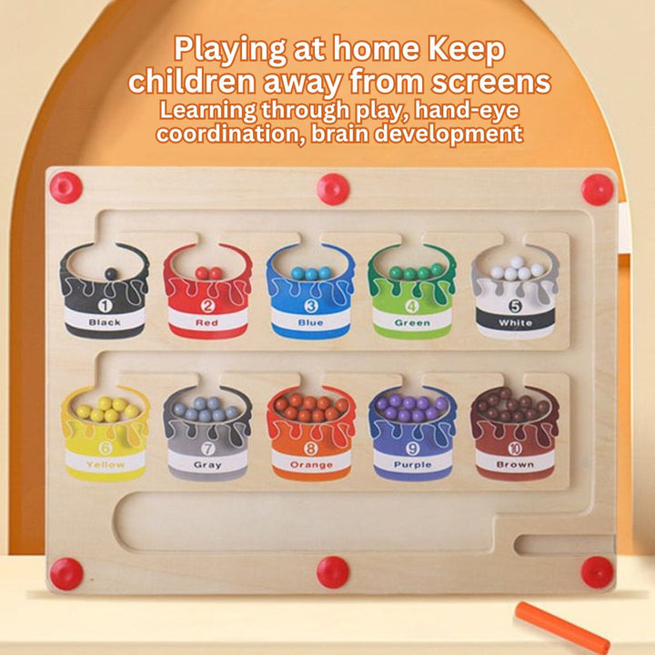 Magnetic Learning Maze for Colour and Number Recognition - MazeMagic-State of Style