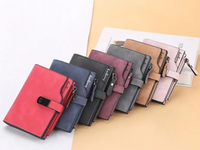 Magnetic Snap Short Wallet-Red-State of Style