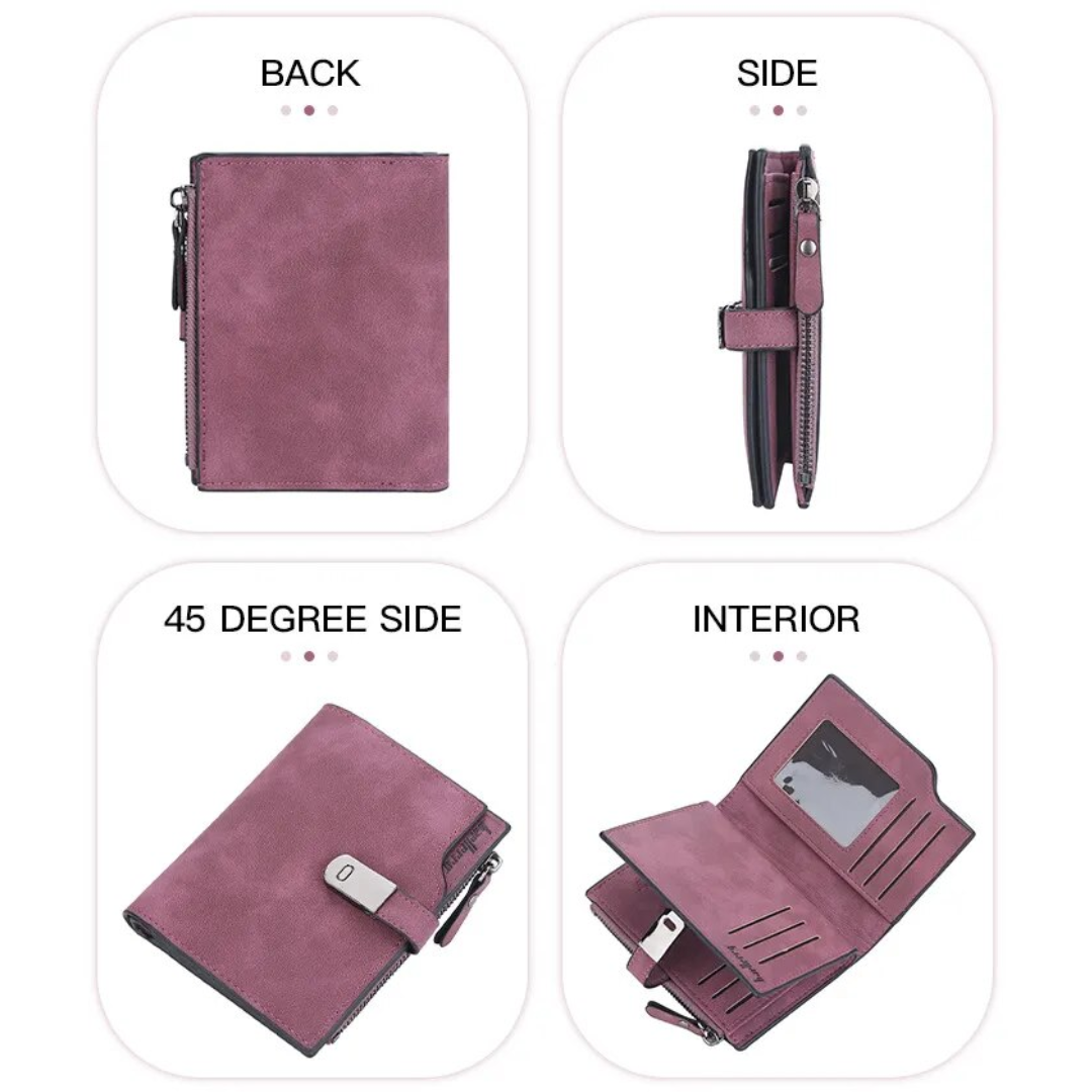 Magnetic Snap Short Wallet-Red-State of Style