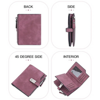 Magnetic Snap Short Wallet-Red-State of Style