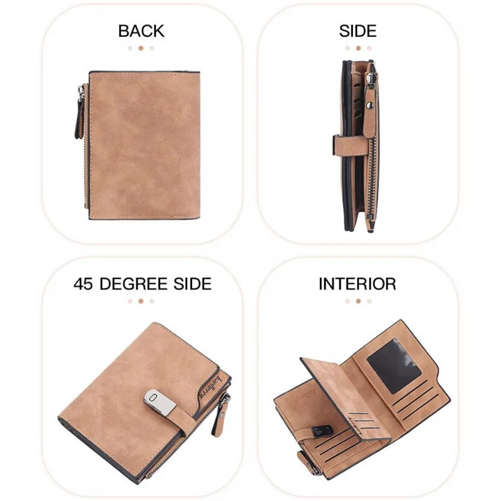 Magnetic Snap Short Wallet-Red-State of Style