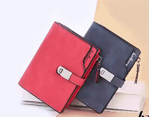 Magnetic Snap Short Wallet-Red-State of Style