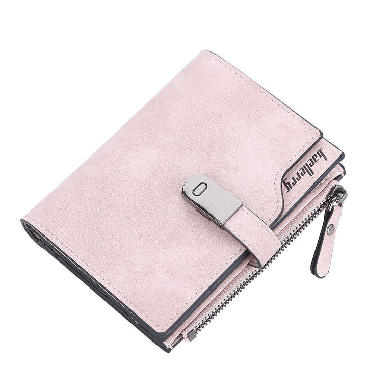 Magnetic Snap Short Wallet-Red-State of Style