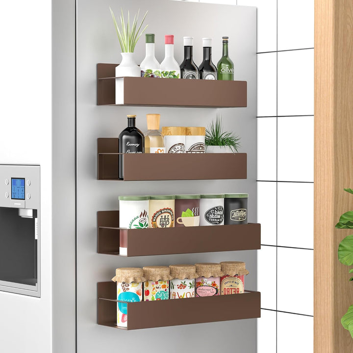 Magnetic Spice Rack Set of 4 – SpiceGrip-Bronze-State of Style