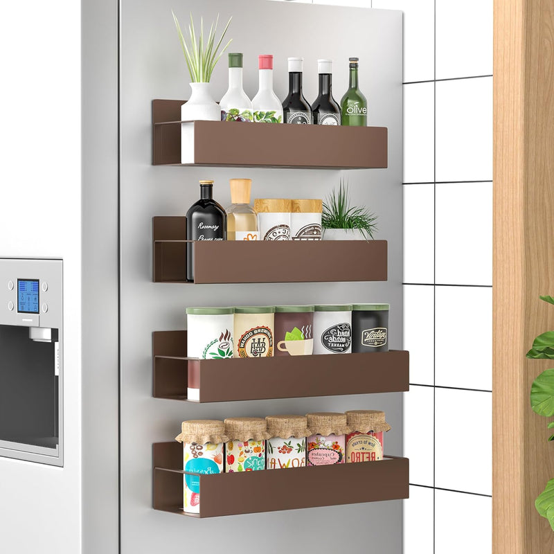 Magnetic Spice Rack Set of 4 – SpiceGrip-Bronze-State of Style