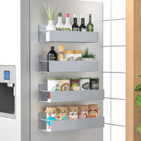 Magnetic Spice Rack Set of 4 – SpiceGrip-Grey-State of Style