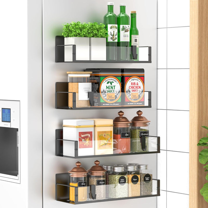Magnetic Spice Rack Set of 4 – SpiceGrip-Transparent-State of Style