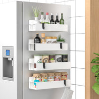 Magnetic Spice Rack Set of 4 – SpiceGrip-White-State of Style