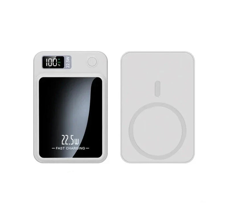 Magnetic Wireless Power Bank - MagCharge Mini-White-State of Style