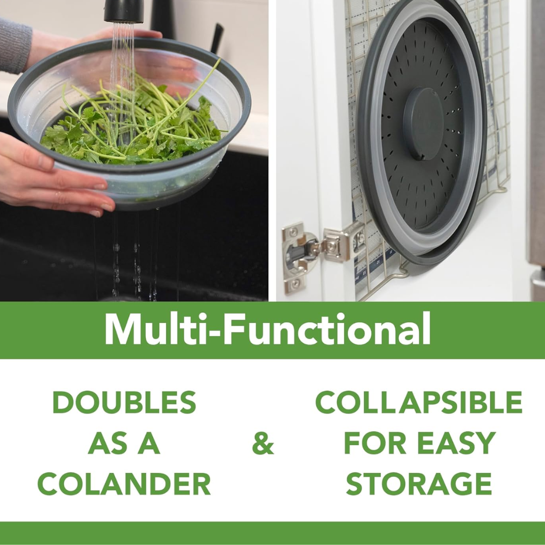 Magnetron Splatter Lid - Foldable Silicone Lid-Grey-State of Style