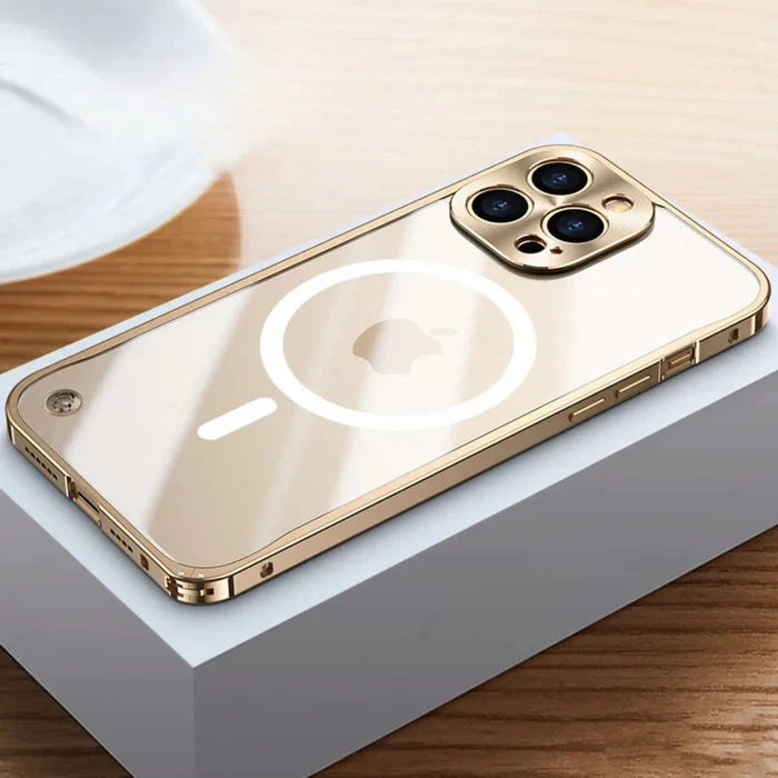 MagSafe Case for iPhone 15 - SteelGuard-Gold-iPhone 15 Pro Max-State of Style