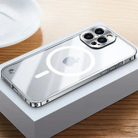 MagSafe Case for iPhone 15 - SteelGuard-Silver-iPhone 15 Pro Max-State of Style