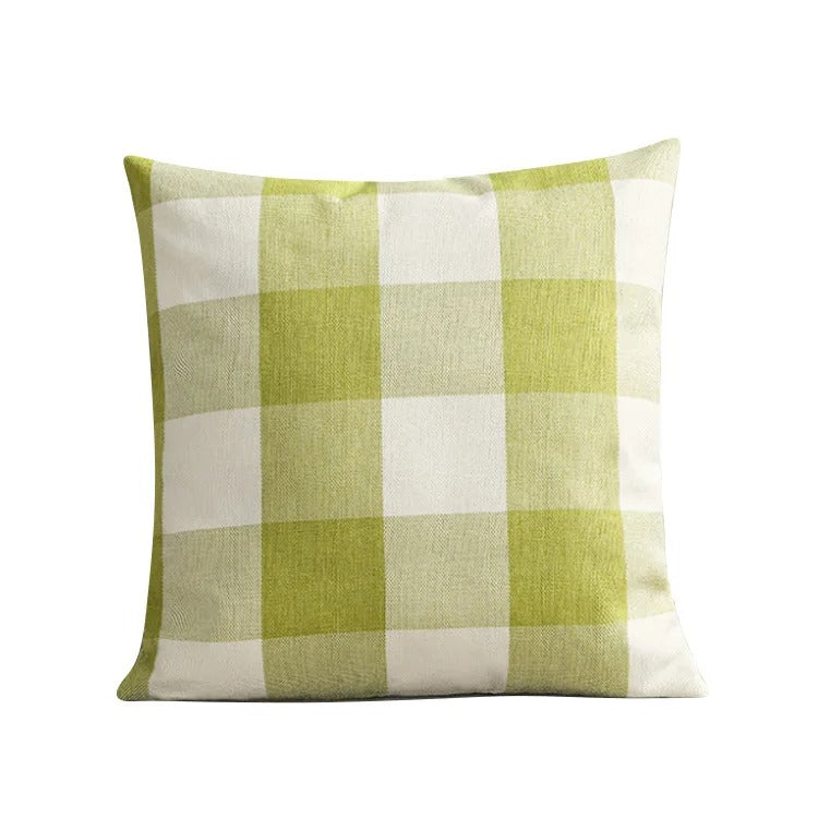 Cozy Checked Cushion Cover in Country Style – Autumn Plaid