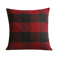 Cozy Checked Cushion Cover in Country Style – Autumn Plaid