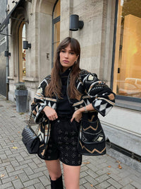 Ladies Autumn Coat with Print – Amaris