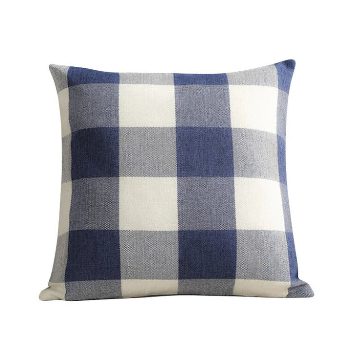 Cozy Checked Cushion Cover in Country Style – Autumn Plaid