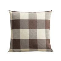Cozy Checked Cushion Cover in Country Style – Autumn Plaid