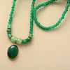 Vintage Green Onyx Calming Necklace - Elara