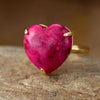 Healing Heart Gemstone Ring - Selena