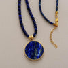 Round Lapis Necklace - Astrid