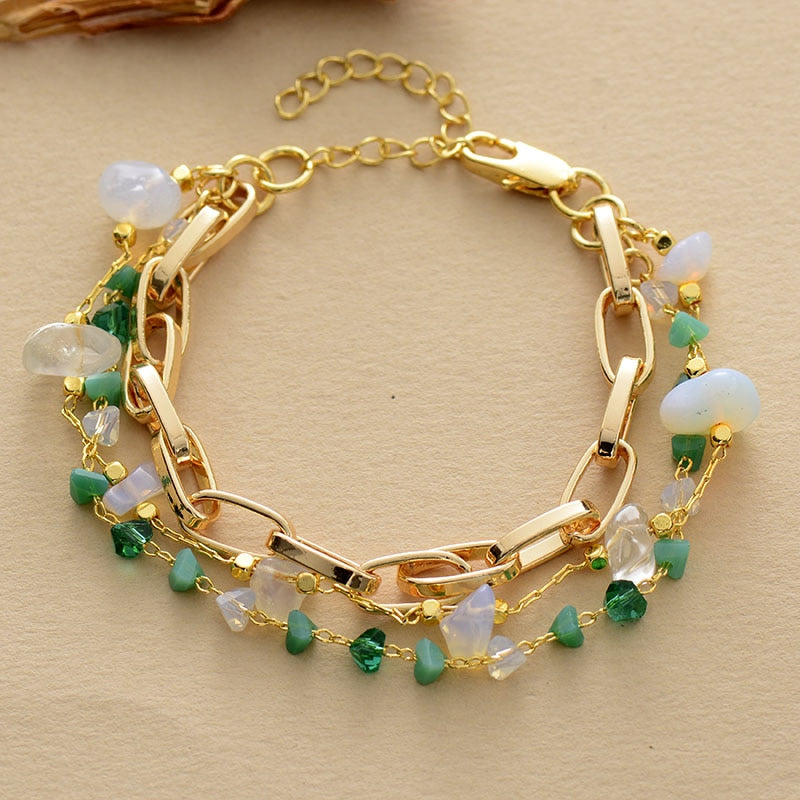 Layered Bracelet Turquoise & Opal – Isabelle