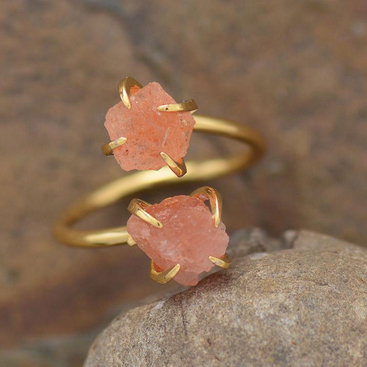 Unique Raw Gemstone Ring - Mira