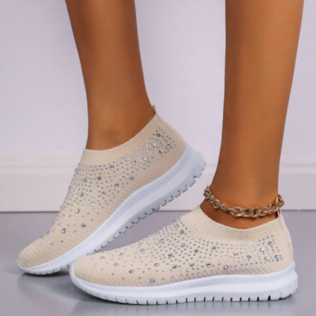 MaisiesSneaks | Women's Comfortable Slip-On Sneakers-Beige-4.5-State of Style