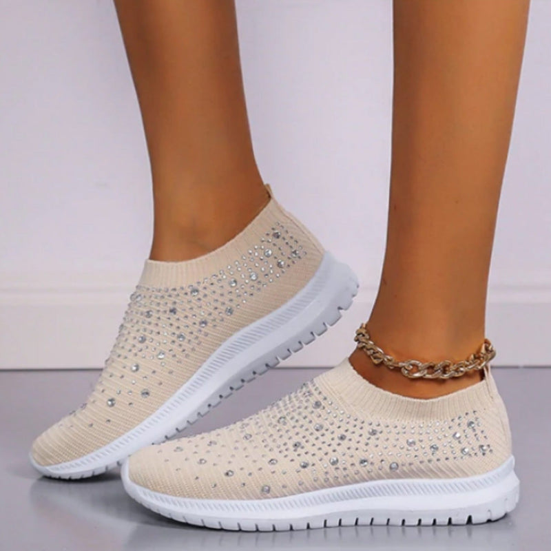 MaisiesSneaks | Women's Comfortable Slip-On Sneakers-Beige-4.5-State of Style