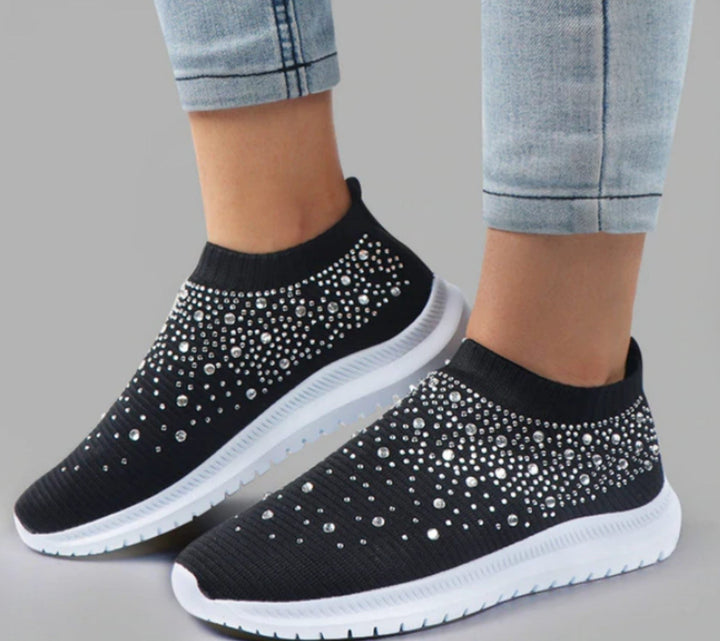 MaisiesSneaks | Women's Comfortable Slip-On Sneakers-Black-4.5-State of Style