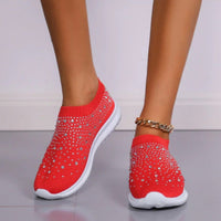 MaisiesSneaks | Women's Comfortable Slip-On Sneakers-Red-4.5-State of Style