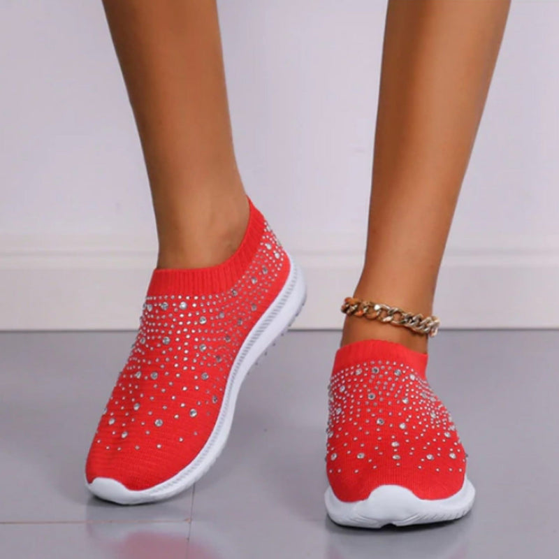 MaisiesSneaks | Women's Comfortable Slip-On Sneakers-Red-4.5-State of Style