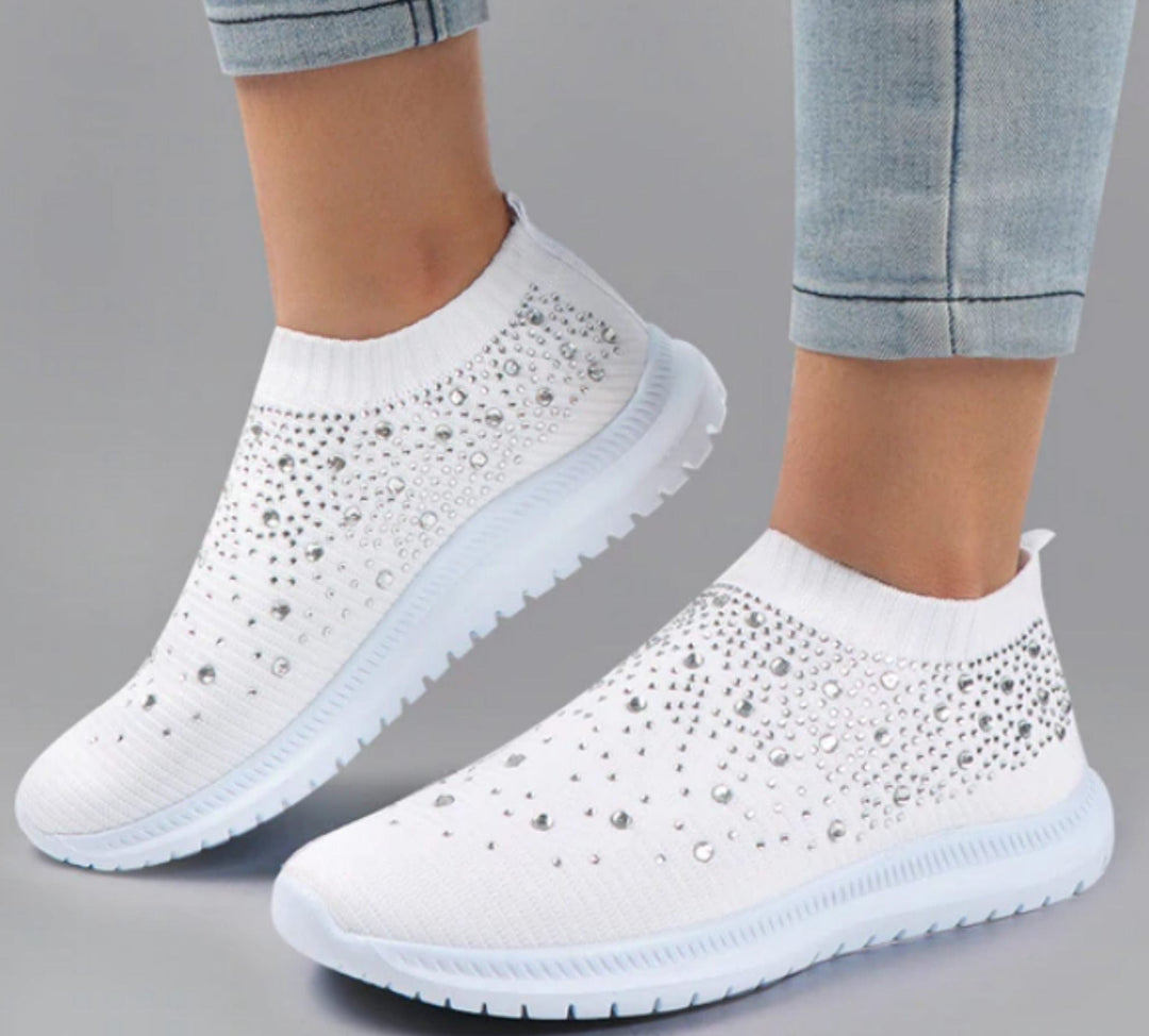MaisiesSneaks | Women's Comfortable Slip-On Sneakers-White-4.5-State of Style