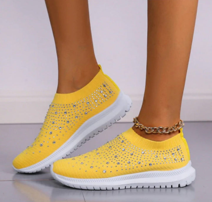 MaisiesSneaks | Women's Comfortable Slip-On Sneakers-Yellow-4.5-State of Style