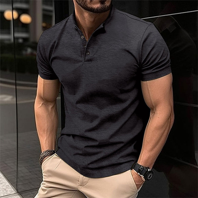 Maison - Stylish Polo Shirt for Men-Black-S-State of Style