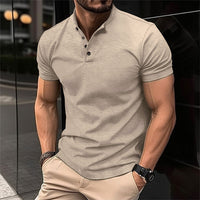 Maison - Stylish Polo Shirt for Men-Khaki-S-State of Style