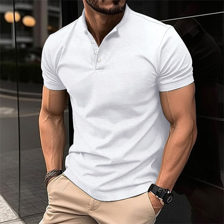 Maison - Stylish Polo Shirt for Men-White-S-State of Style