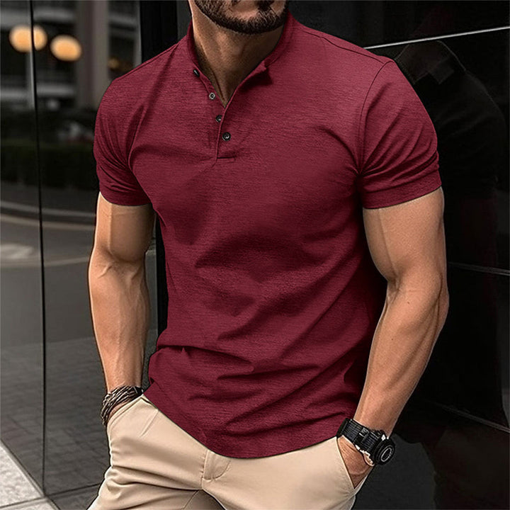 Maison - Stylish Polo Shirt for Men-Wine red-S-State of Style