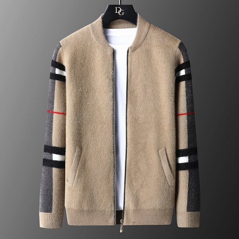 MaisysVest | Men's Luxurious Cashmere Cardigan-Khaki-XS-State of Style