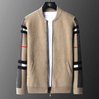 MaisysVest | Men's Luxurious Cashmere Cardigan-Khaki-XS-State of Style