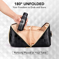 Make-up Bag – Large Capacity & Waterproof-Brown-State of Style