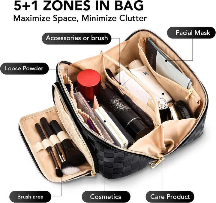 Make-up Bag – Large Capacity & Waterproof-Brown-State of Style