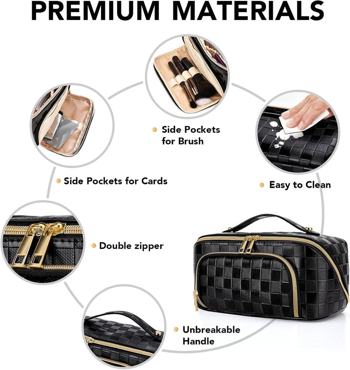 Make-up Bag – Large Capacity & Waterproof-Brown-State of Style