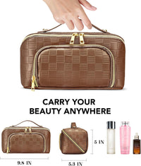 Make-up Bag – Large Capacity & Waterproof-Brown-State of Style