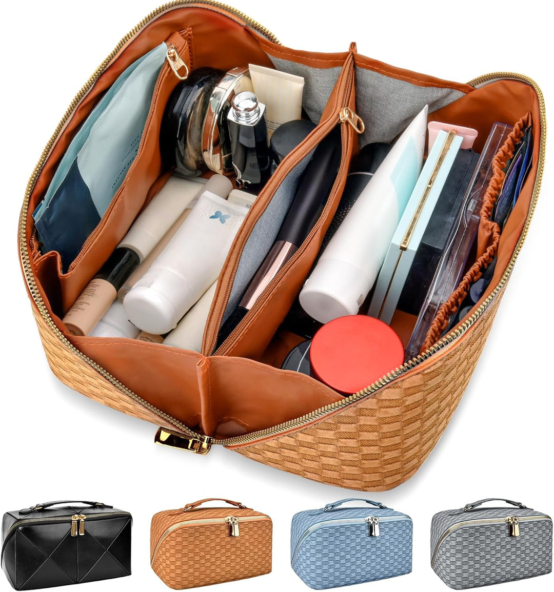 Make-up Bag – Large Capacity & Waterproof-Orange-State of Style