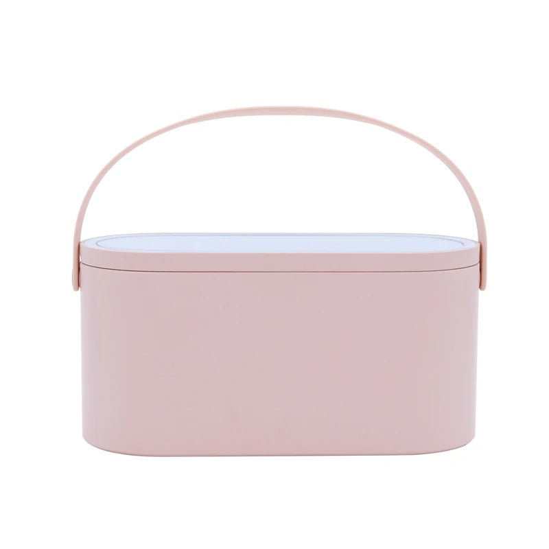 Make-up Case with LED Mirror - Lumivault-Pink-State of Style