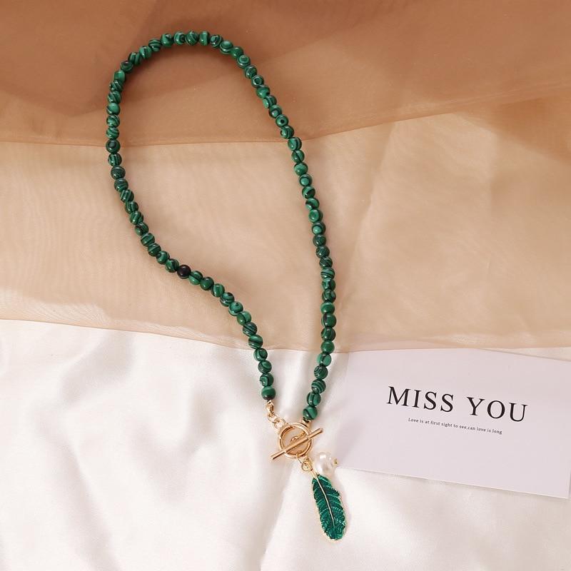 Malachite Natuuraura Necklace - Thalina-State of Style